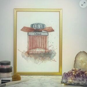 Chloe Perfume Bottle Illustration, Perfume Bottle,  Watercolor Print